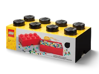 8-Stud Storage Brick – Black de LEGO – photo du produit 2 sur 2