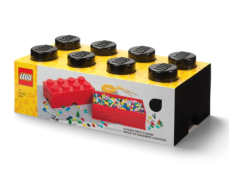 8-Stud Storage Brick – Black de LEGO – photo du produit 2 sur 2