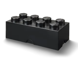 8-Stud Storage Brick – Black de LEGO – photo du produit 1 sur 2