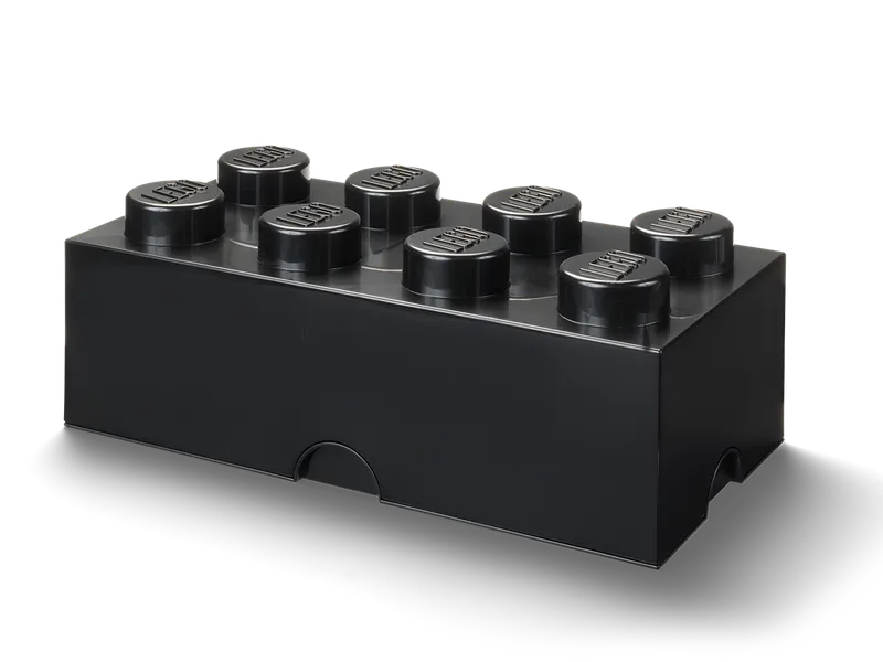 8-Stud Storage Brick – Black