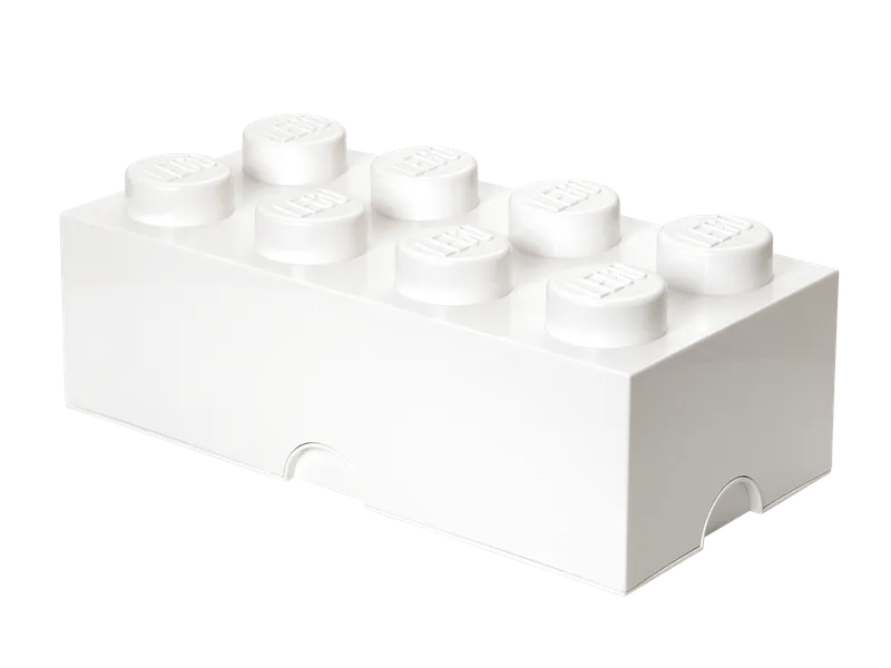 8-Stud Storage Brick – White