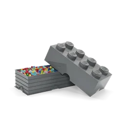 LEGO 8-Stud Storage Brick – Gray (5006915) - Bild 1
