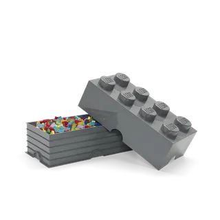 8-Stud Storage Brick – Gray fra LEGO – produktfoto 3 af 3