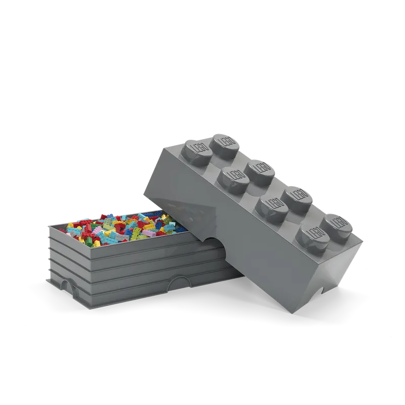 8-Stud Storage Brick – Gray fra LEGO – produktfoto 3 af 3