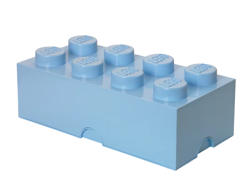8-Stud Storage Brick – Light Blue
