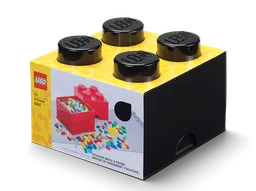 LEGO 4-Stud Storage Brick – Black (5006930) - afbeelding 1