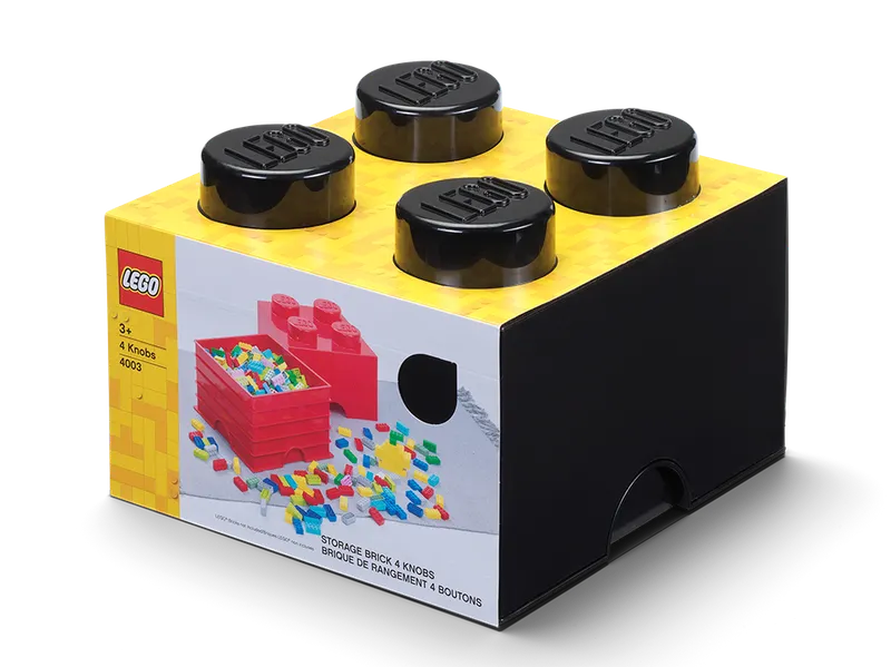 4-Stud Storage Brick – Black de LEGO – photo du produit 2 sur 4