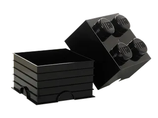 4-Stud Storage Brick – Black de LEGO – photo du produit 3 sur 4