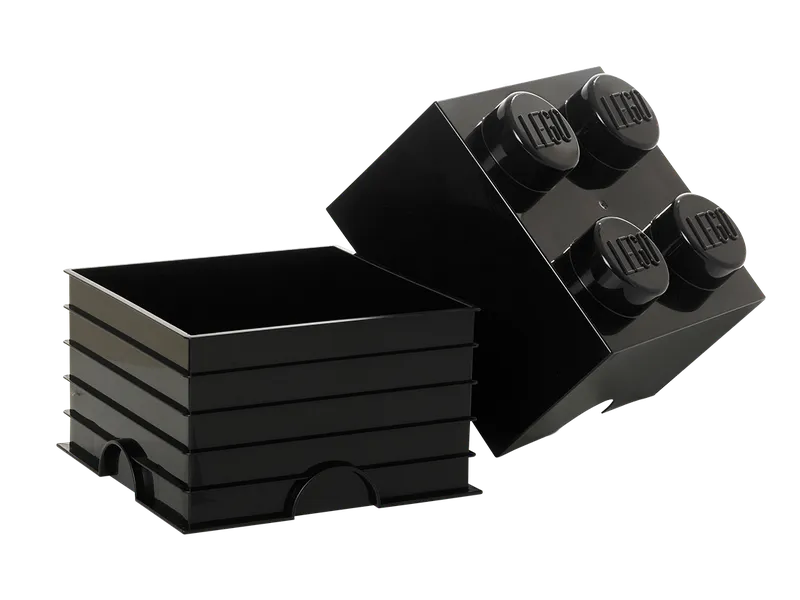 4-Stud Storage Brick – Black de LEGO – photo du produit 3 sur 4
