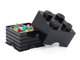 LEGO 4-Stud Storage Brick – Black (5006930) - afbeelding 3