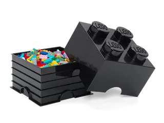 4-Stud Storage Brick – Black de LEGO – photo du produit 4 sur 4