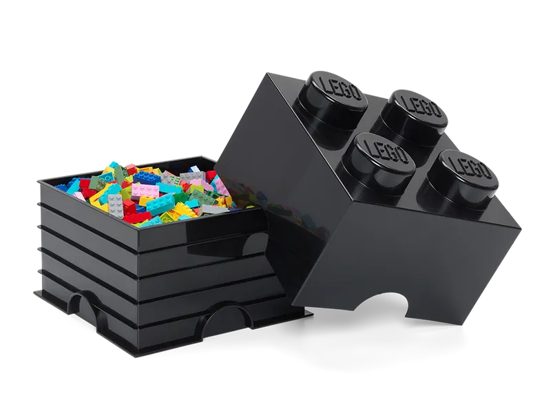 4-Stud Storage Brick – Black de LEGO – photo du produit 4 sur 4