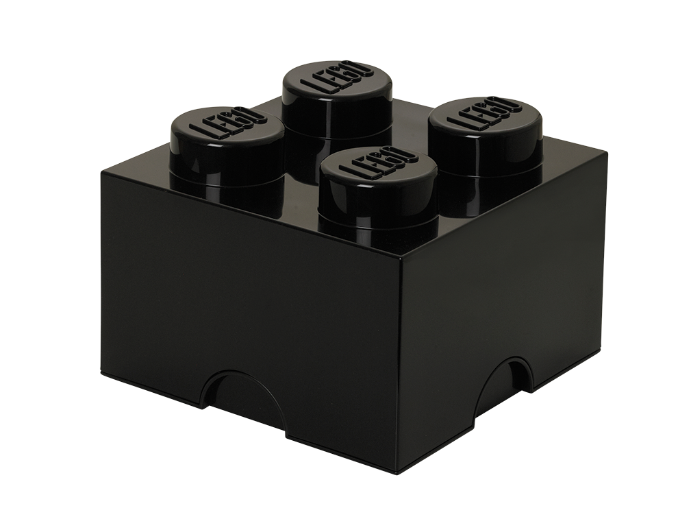 LEGO 4-Stud Storage Brick – Black (5006930)