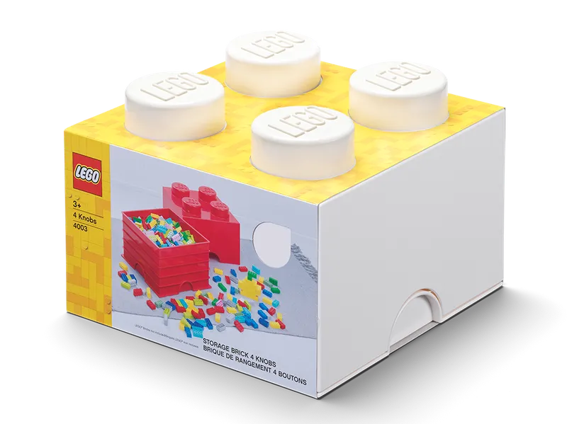4-Stud Storage Brick – White de LEGO – photo du produit 2 sur 3