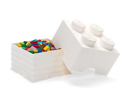 LEGO 4-Stud Storage Brick – White (5006931) - afbeelding 2