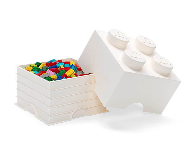 4-Stud Storage Brick – White de LEGO – photo du produit 3 sur 3