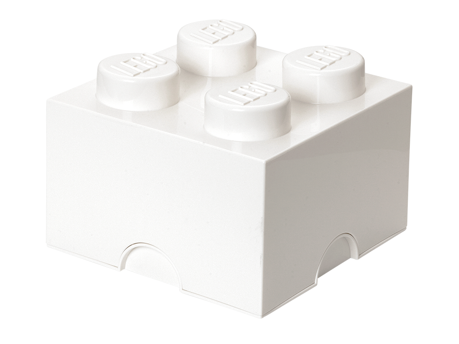 LEGO 4-Stud Storage Brick – White (5006931)