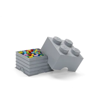4-Stud Storage Brick – Medium Stone Gray de LEGO – photo du produit 2 sur 2