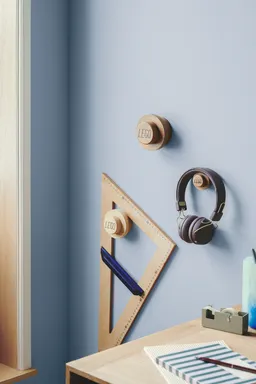 LEGO Wooden Wall Hanger Set – Light Oak (5007114) - afbeelding 3