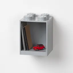 LEGO 4-Stud Brick Shelf – Gray (5007283) - afbeelding 2