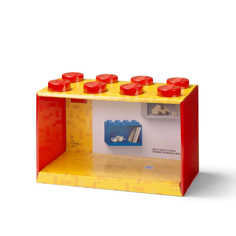 8-Stud Brick Shelf – Bright Red de LEGO – photo du produit 2 sur 3