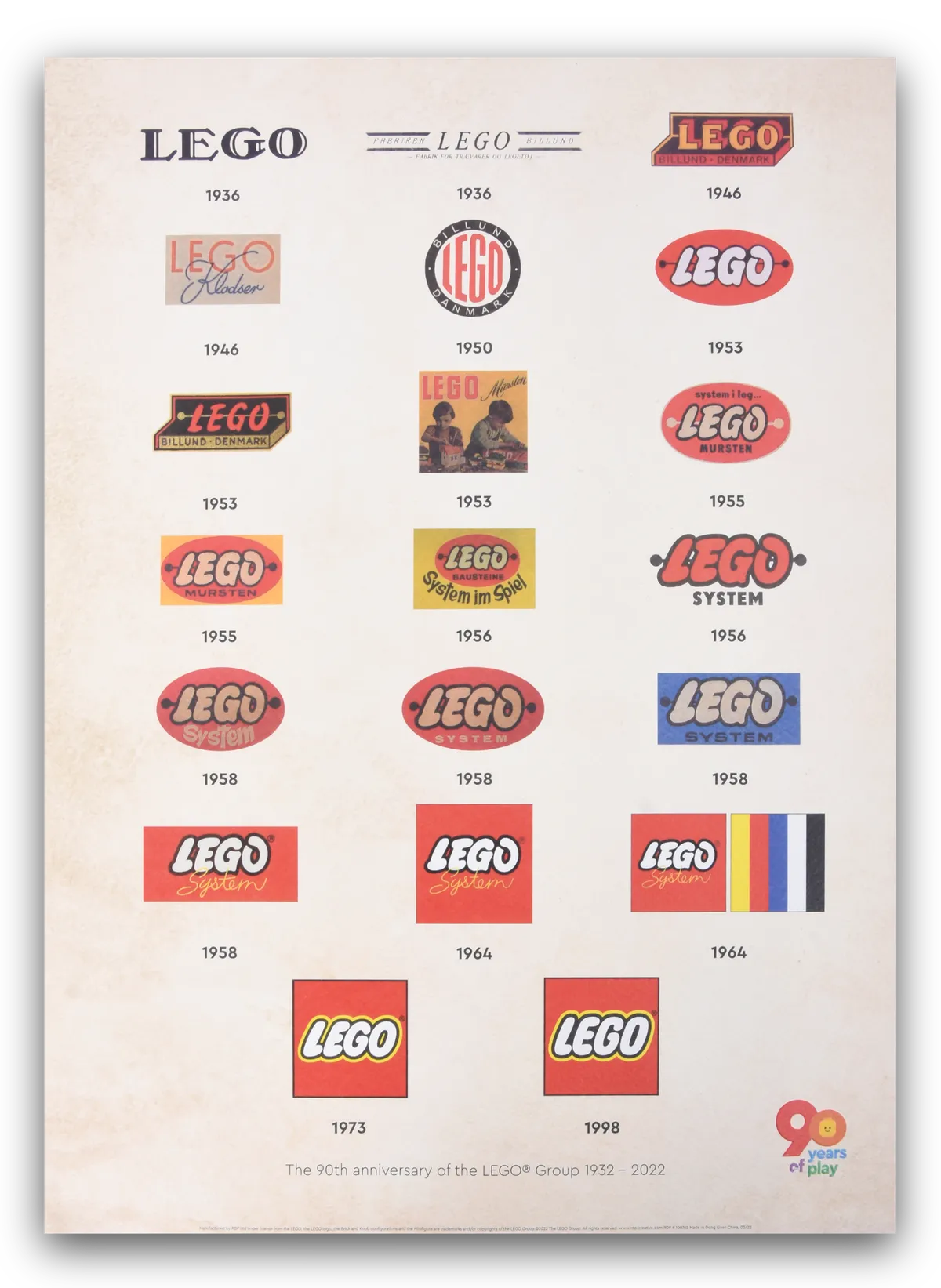 LEGO Vintage LEGO® Logo Poster (5007504)