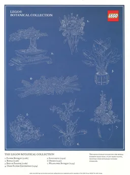 LEGO Botanical Collection Art Print – Blueprint (5007797)