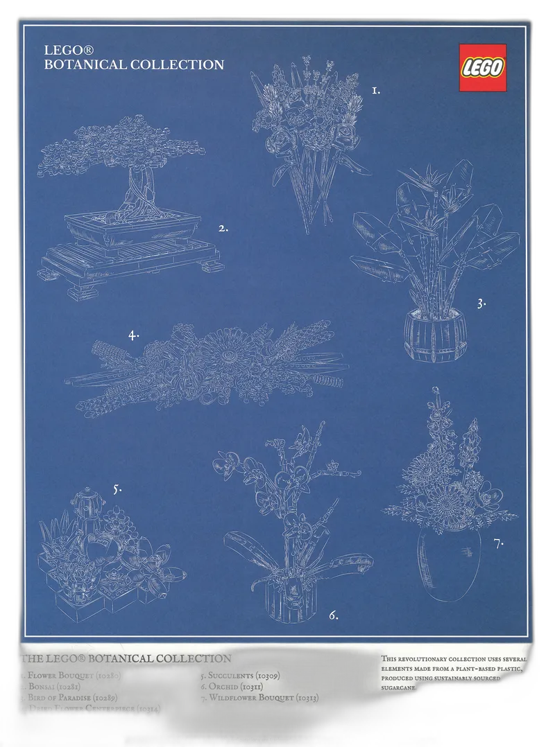 Botanical Collection Art Print – Blueprint
