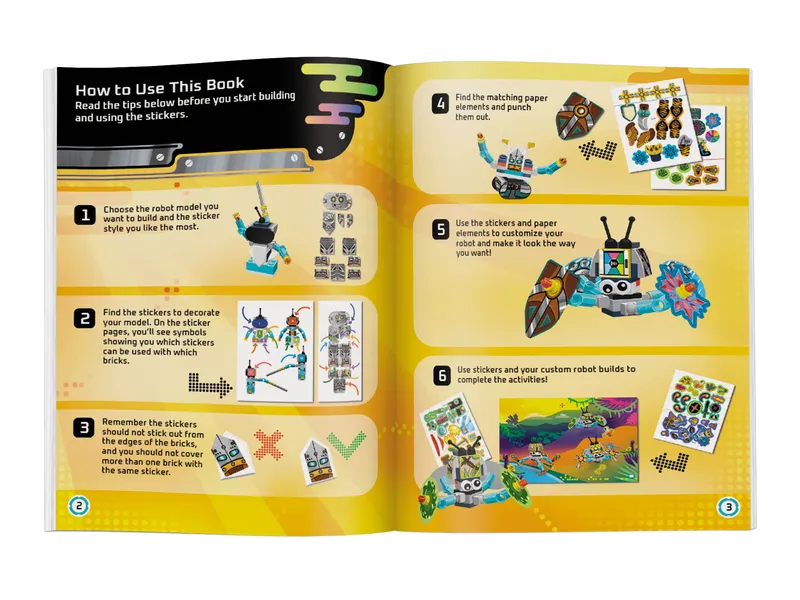 Build and Stick: Robots Book de LEGO – photo du produit 3 sur 7