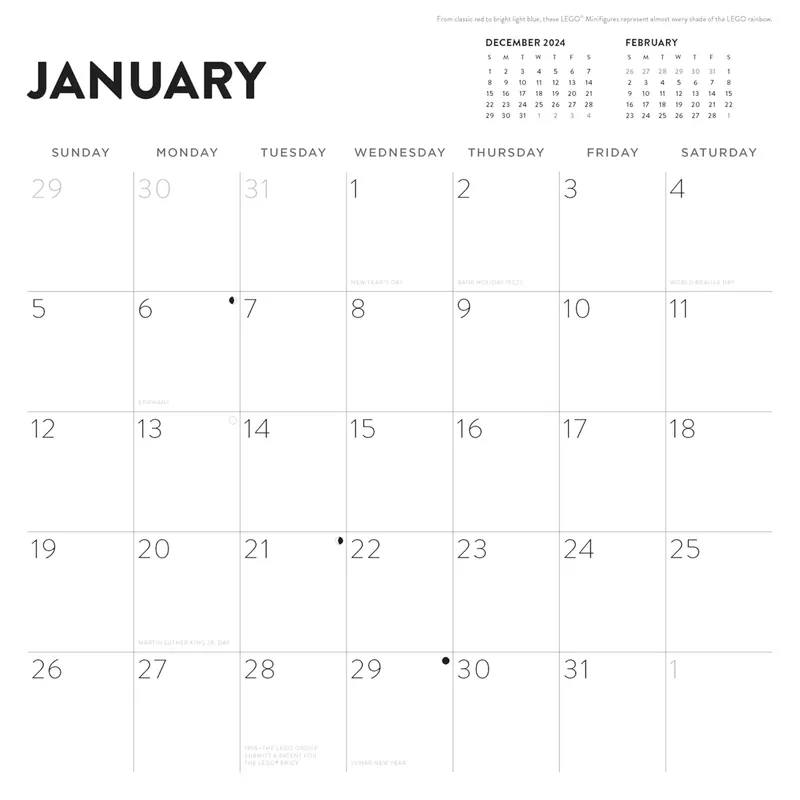 2025 Wall Calendar de LEGO – photo du produit 8 sur 10