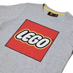 LEGO Kids' Short Sleeve Logo T-Shirt – Gray Mélange (5009092) - afbeelding 2
