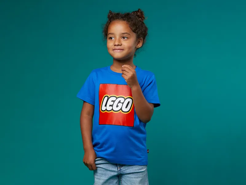 Kids' Short Sleeve Logo T-Shirt – Blue by LEGO – product photo 5 of 7