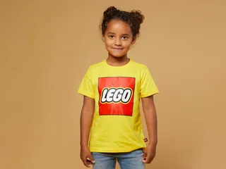 Kids' Short Sleeve Logo T-Shirt – Yellow van LEGO – productfoto 5 van 8