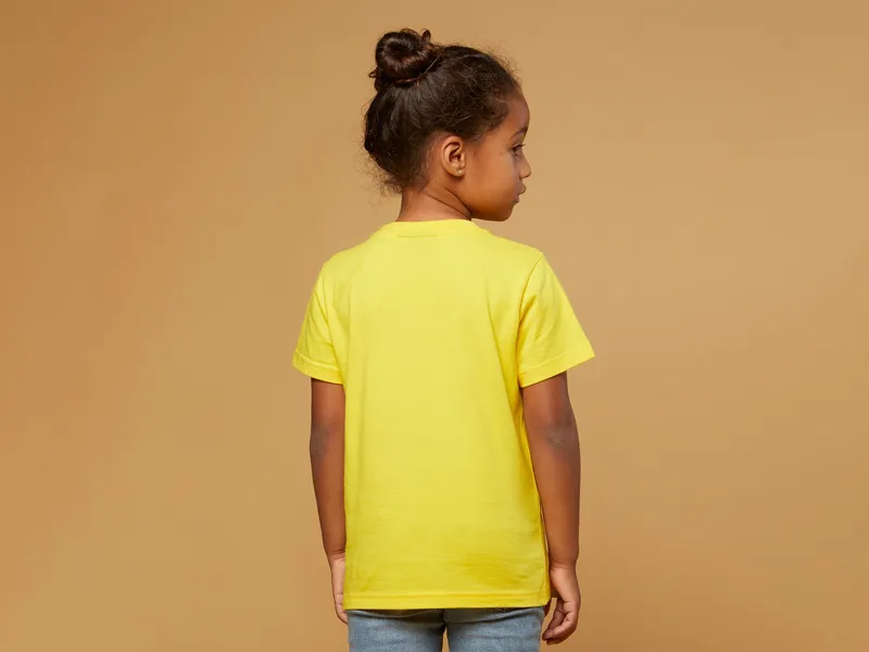 Kids' Short Sleeve Logo T-Shirt – Yellow van LEGO – productfoto 6 van 8