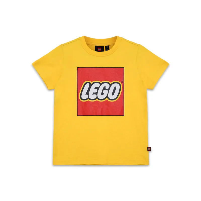 Kids' Short Sleeve Logo T-Shirt – Yellow van LEGO – productfoto 1 van 8