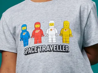 Short-Sleeve Space Traveler Kids T-Shirt – Gray Mélange by LEGO – product photo 4 of 4
