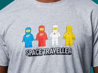 Adults Short-Sleeve Space Traveller T-Shirt – Grey Melange von LEGO – Produktfoto 5 von 5