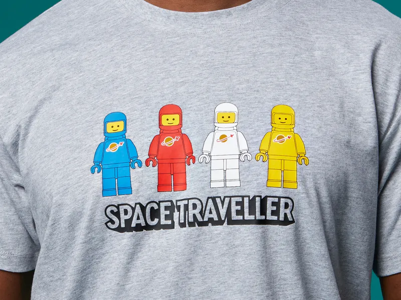 Adults Short-Sleeve Space Traveller T-Shirt – Grey Melange von LEGO – Produktfoto 5 von 5