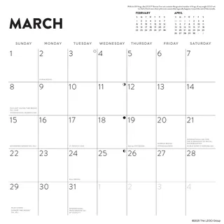2026 Wall Calendar by LEGO – product photo 4 of 8