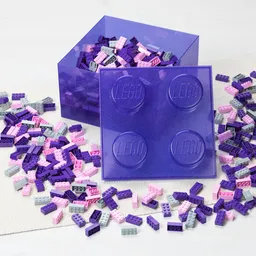LEGO Purple Clear Brick-Shaped Storage Box (5009339) - afbeelding 3