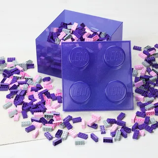 Purple Clear Brick-Shaped Storage Box de LEGO – photo du produit 4 sur 4