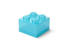 LEGO Light Blue Clear Brick-Shaped Storage Box (5009340) - afbeelding 2