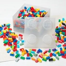 LEGO White Clear Brick-Shaped Storage Box (5009341) - afbeelding 3
