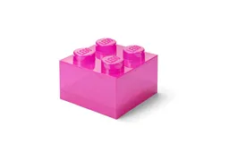 LEGO Pink Clear Brick-Shaped Storage Box (5009342) - afbeelding 2