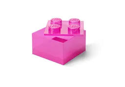 LEGO Pink Clear Brick-Shaped Storage Box (5009342)
