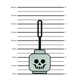 LEGO Skeleton Head Glow-In-The-Dark Bag Tag (5009498) - afbeelding 2