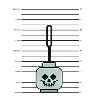 Skeleton Head Glow-In-The-Dark Bag Tag von LEGO – Produktfoto 3 von 8