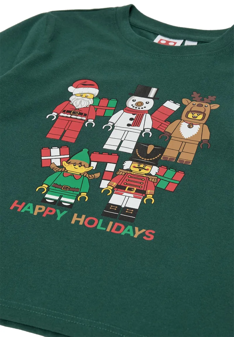 Kids Christmas Long Sleeve T-Shirt - Dark Green by LEGO – product photo 3 of 4