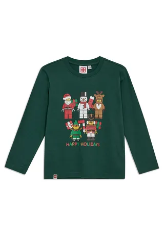 Kids Christmas Long Sleeve T-Shirt - Dark Green by LEGO – product photo 1 of 4