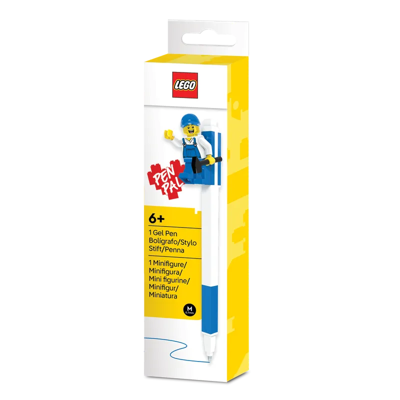 Pen Pal Gel Pen with Minifigure – Blue
